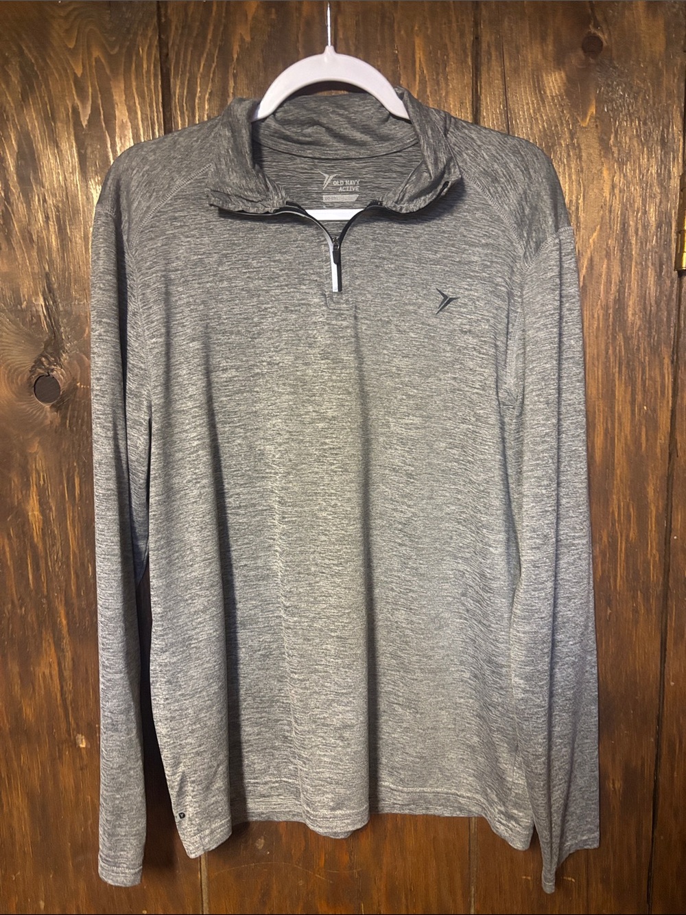 Old Navy Men's Heather Gray Quarter-Zip Performance Pullover